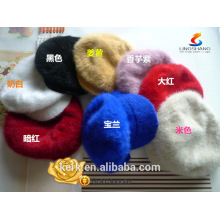 Lingshang alta qualidade coelho pele moda flor morno chapeado chapéu senhora boina